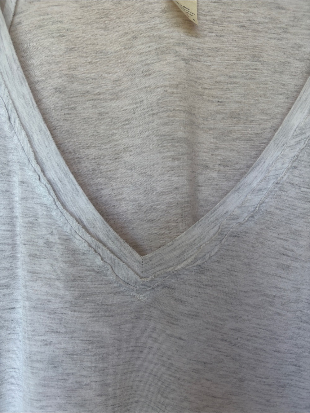 We The Free Relaxed V-Neck Tunic in Light Heathered Gray Draped, oversized - Picture 12 of 15